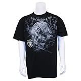 Oakland Raiders Graphic Print Short Sleeve NFL T-Shirt - Black - Large