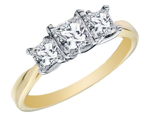 41iIGsfPR8L Princess Cut Diamond Engagement Ring and Three Stone