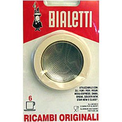 Bialetti 6-Cup Moka Express Replacement Gasket / Filter Pack