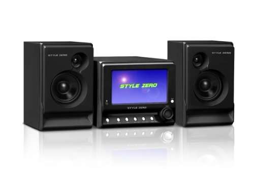 ７インチTFTワイド液晶搭載DVDコンポ RV-007 BLACK ダイレクト録音機能搭載！