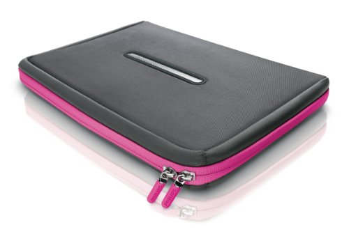 Philips SLE2400PN Notebooktasche mit integriertem Hitzeschutz bis 35,6 cm (14 Zoll) grau/pink