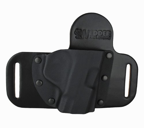 Vedder Holsters Quick Draw OWB Hybrid Holster - CZ75 P-07, Black Leather with Black Kydex, Right Hand Draw