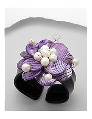 Flower Cuff Bracelet In Brass