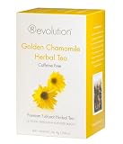Revolution Tea, Golden Chamomile Herbal Tea (Caffeine Free), 16 Flow-through Infuser Bags in a Stay-Fresh Container