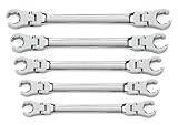 GearWrench 81910 5 Piece Flex Flare Nut Wrench Set SAE [並行輸入品]