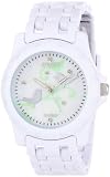 Sprout Women's ST6002MPWT Eco-Friendly Diamond Bird and Branch Dial White Corn Resin Bracelet Watch
