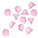 Lucite Trumpet Calla Lily Flower Beads Matte Hot Pink 10mm (12)