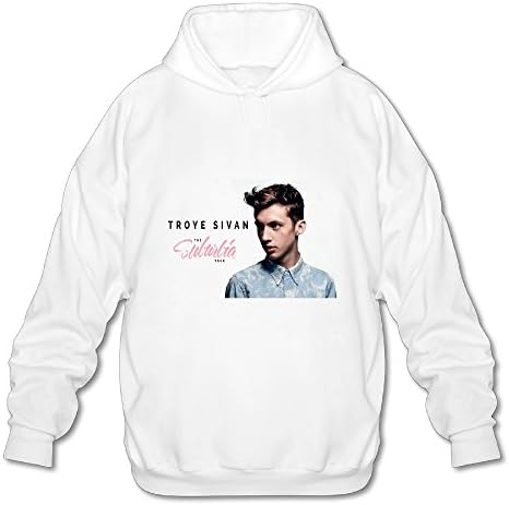 Troye Sivan Suburbia Tour 2016 Fan Logo White Hooded Sweatshirt For Men