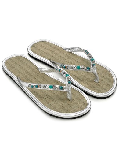 Accessorize Womens St Tropez Seagrass Flip Flops