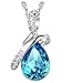 Amor Austria Angel Tear Drop-shaped Crystal Pendant Necklace