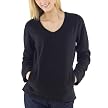 Merona&reg; Womens Cozy Microfleece V-Neck Top - Ebony