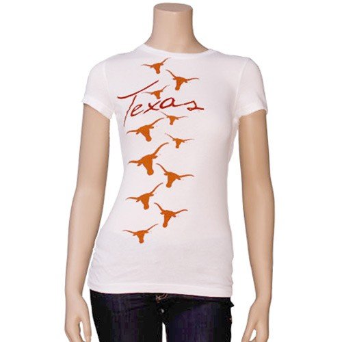 My U Texas Longhorns Ladies White Elemental T-shirt (Large)