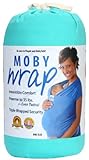 Moby Wrap UV SPF 50+ 100% Cotton Baby Carrier, Turquoise