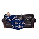 New England Patriots Adult Comfy Throw Blanket with Sleeves