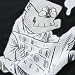 水木しげるTシャツコレクション NO.２ 地獄の新聞を読む死神 L 別画像
