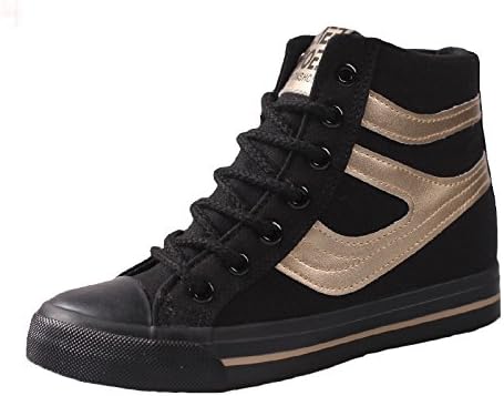 XIAXIAN Lace up Heel Lifed Korean Style fashion shoes(7.5 B(M) US, black)