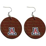 NCAA Dayna U Arizona Wildcats Infinity Round Wooden Earrings