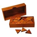 Hand-Painted Wood Tri-Dominoes Game
