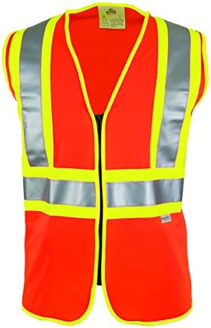 Game Sportswear Men's Reflective Safety Vest Medium Orange