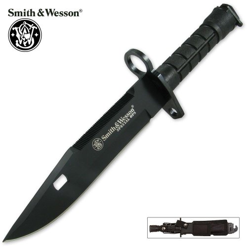 Smith Wesson SW2B Special Ops M 9 Bayonet Challenger Knife Black