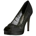 Buffalo London 108-5675 mesh satin black 01, Damen Pumps, schwarz, (black 1)