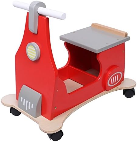 Labebe 1-3 Years Baby Carriage Scooter with Small Storage - Red Motorcycle