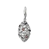 14K White Gold 3/8 ct. Multicolor Gemstone Charm