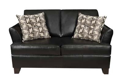 Simmons Urban Black Soft Leather Twin Size Sleeper