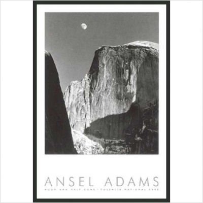 Moon and Half Dome Framed Print by Ansel Adams - 36