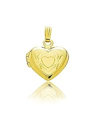14K Yellow Gold Heart Baby Locket (10 x 10 mm)