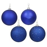 20ct Cobalt Blue Shatterproof 4-Finish Christmas Ball Ornaments 2.75 (70mm)