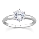 1/10 ct.tw Round Diamond Solitaire Ring in 14k White Gold