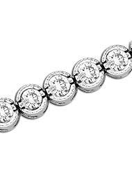 3.00ct tw Diamond Bracelet 7 Inch 14k Gold Double Safety Lock H-J SI-I Quality