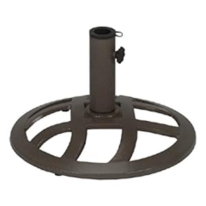 Astonica 50108000 Earth Brown Cross Weave Cast Iron Umbrella Base by 