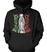 Mexican Pride Mens Mexico Sweatshirt, Red White and Green Señora de Guadalupe Design Pullover Hoodie