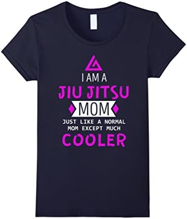 Women's Jiu Jitsu Mom BJJ Martial Arts T Shirt Medium Navy