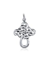 Bling Jewelry 925 Sterling Silver Celtic Irish Cross Pendant