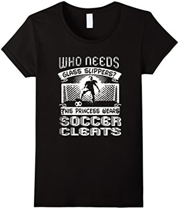 Women's Girls Soccer Shirts: This Princess Wears Soccer Cleats Shirt Medium Black