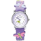 Children’s Purple Dragon Fly Plastic Strap Watch