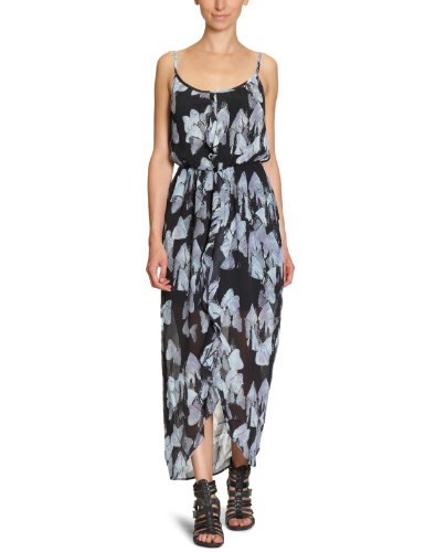 ESPRIT DE CORP Damen Kleid/ Lang, gebl&uuml;mt U01552, Gr. 36, Blau (eclipse 498) Preisvergleich