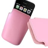 Premium Executive Pink Leather Pouch Cover Case For Apple iPhone 4 4G and iPod Touch 2 iTouch