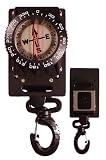 Diving Compass with Mini Gripper Retractor for Scuba BC