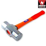 Neiko 3.3 Lb Forged Steel Sledge Hammer - 12-Inch Fiberglass Handle, Mirror Finish