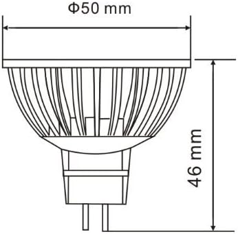 Xpeoo® Led Gu5.3 Mr16 6w Non-dimmable Light Lamp Bulb Spotlight 520lm 40 Degrees 50w Replacement SMD Natural Daylight Warm White 12v (Non-dimmable Warm white)
