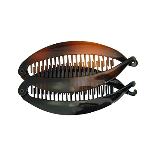 Set of Two 5 Inch Banana Clip Hair Clincher Rounded Edges Hair Comb