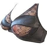 選べる3色 シリコン バス ト ブラジャー 女装 コスプレ 人工乳房 B01 (06 ブラック 95)