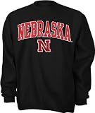 Nebraska Cornhuskers Black Tackle Twill Crewneck Sweatshirt