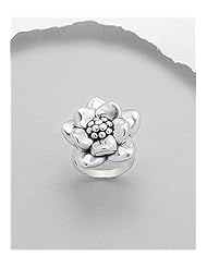 Flower Ring In 92.5 Sterling Silver