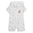 Classic Pooh Infants' Terry Romper- White w/Multi Dots