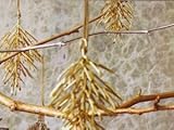 Gold Forest Ornaments -Large Set of 4